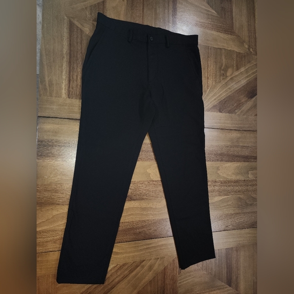 Zara Black Dress Pants Slacks Flat Front Sz 32 x 28 Mens - Picture 1 of 8